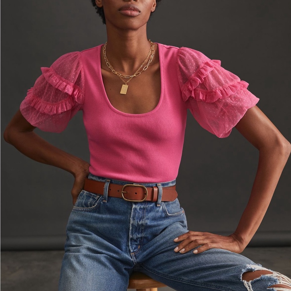 MAEVE RUFFLED TOP